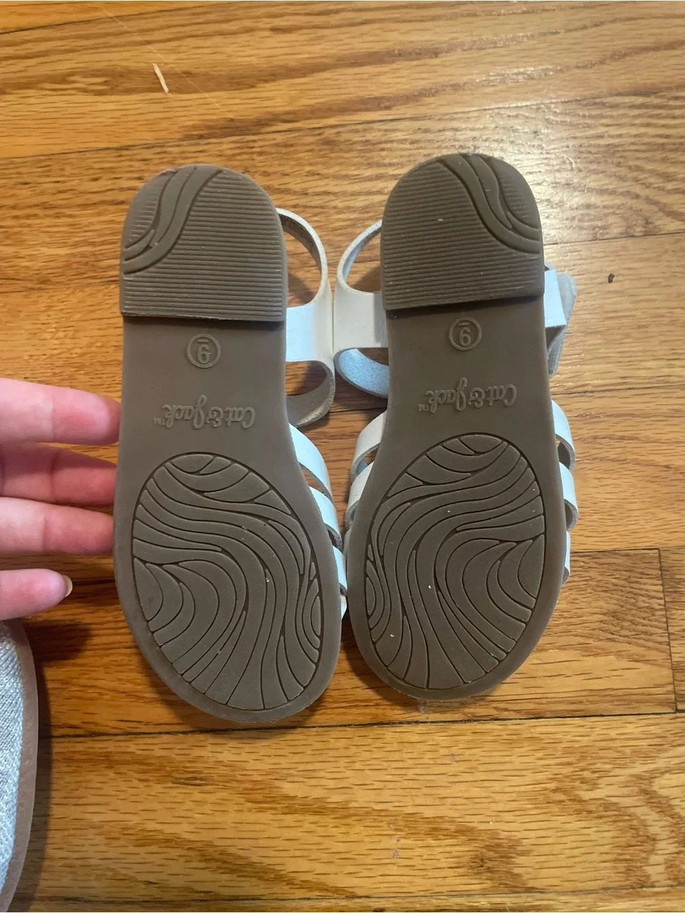 Cat & Jack White Woven T-Strap Girls' Sandals